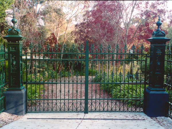 swinging gate iron Wrought